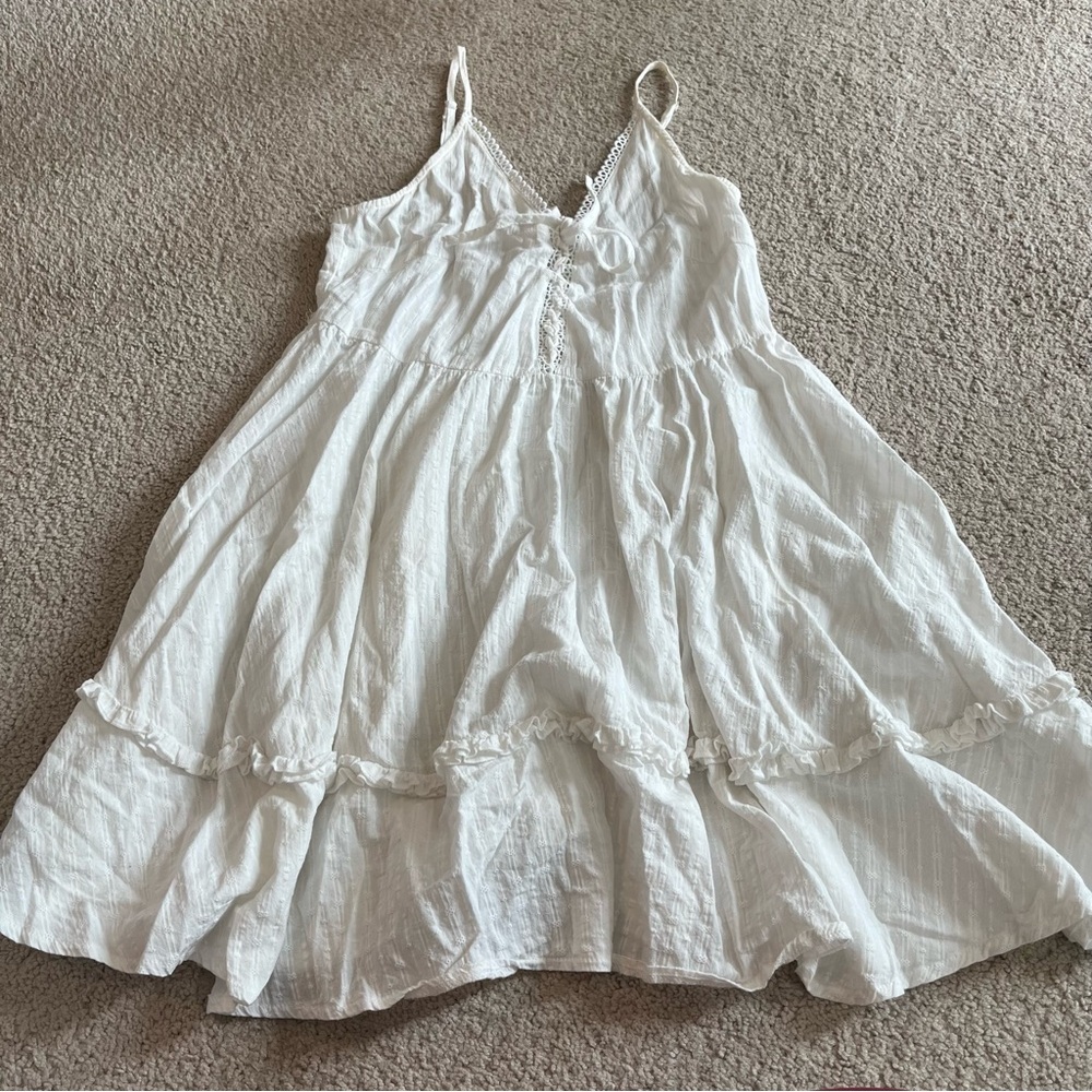 White Flowy Mini Dress